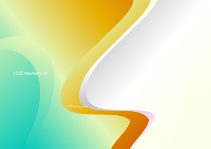 Blue and Orange Wave Business Background Vector Illustration