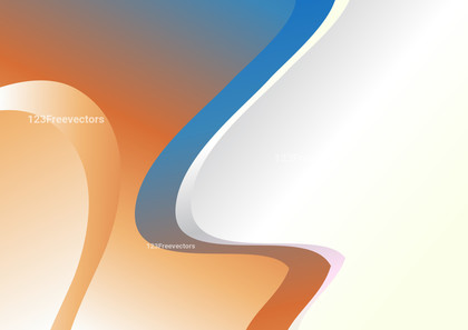 Abstract Blue and Orange Business Wave Background Graphic