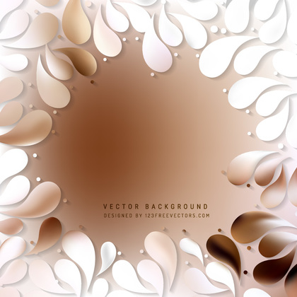 Abstract White Brown Arc-Drop Background Design