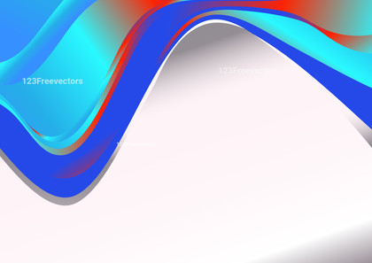Abstract Red and Blue Wave Business Presentation Illustration