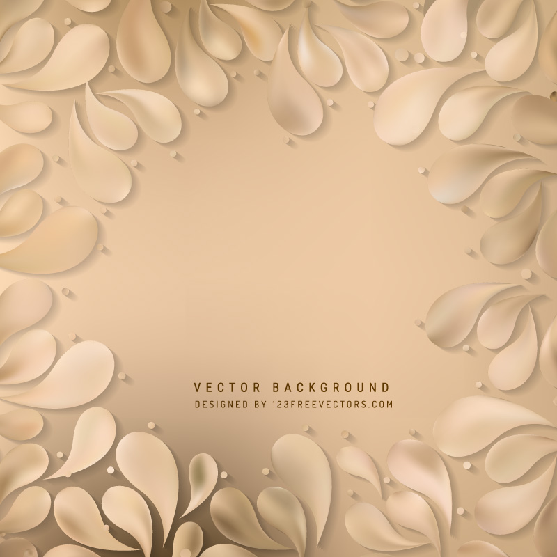 Brown Decorative Floral Drops Background