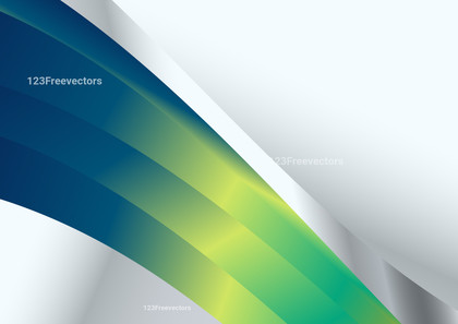 Abstract Blue Green and Yellow Business Brochure Vector Graphic