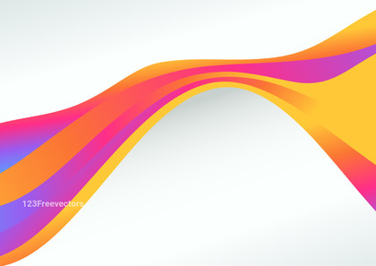 Abstract Pink Orange and Yellow Business Wave Presentation Vector Image