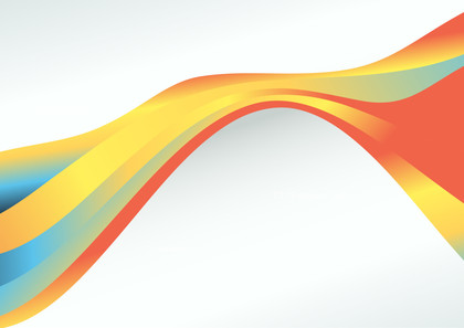Red Yellow and Blue Business Wave Presentation Illustrator