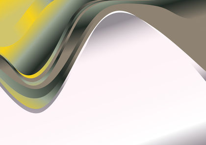 Abstract Yellow Brown and Grey Wave Business Presentation Illustration