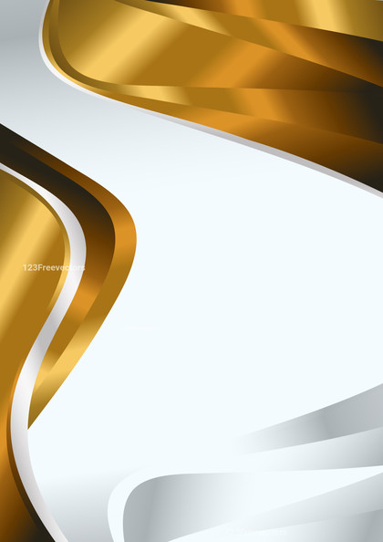 Abstract Gold Vertical Business Wave Presentation Vector