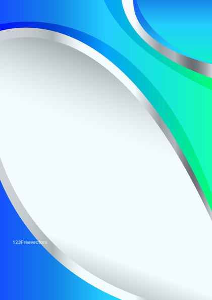 Abstract Blue and Green vertical Business Wave Background