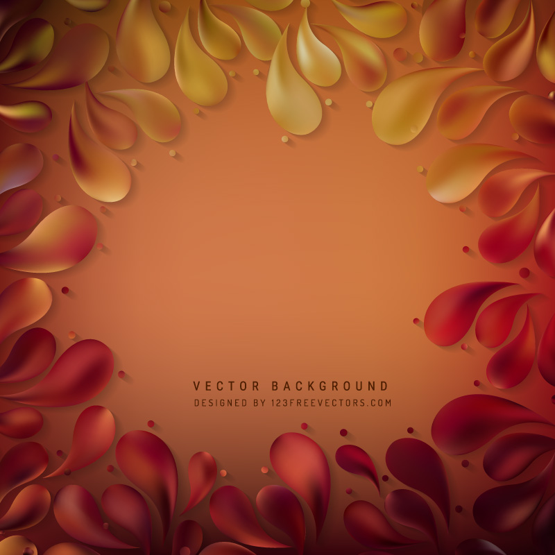 Abstract Dark Color Floral Ornamental Drops Background