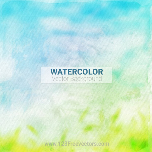 Blue and Yellow Watercolor Background