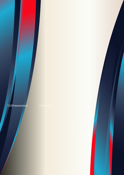 Abstract Red and Blue Business Wave Presentation