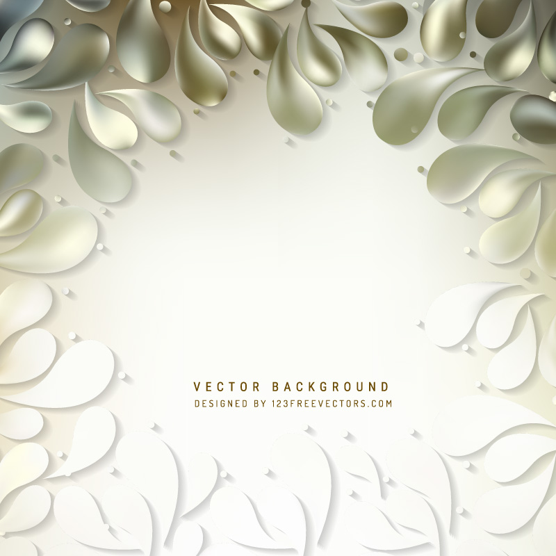 Abstract Light Color Decorative Floral Drops Background
