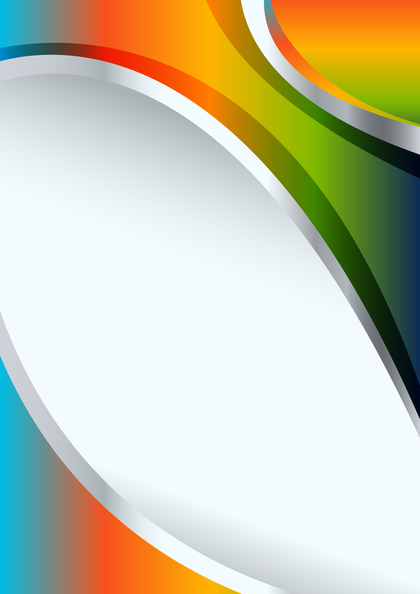 Abstract Blue Green and Orange Wave Business Presentation Design