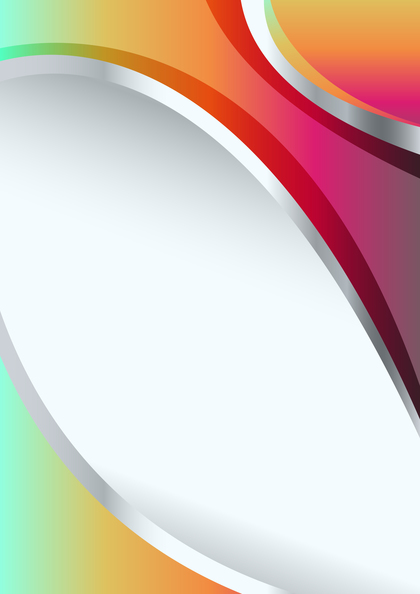 Abstract Green Orange and Pink Wave Business Background Design