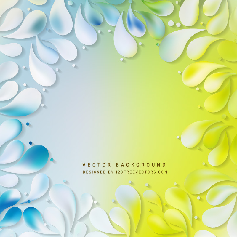 Light Color Floral Ornamental Drops Background