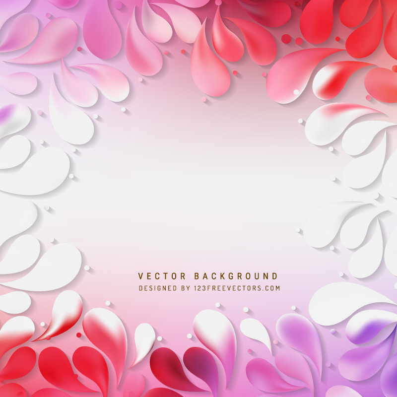 Abstract Light Color Decorative Floral Drops Background