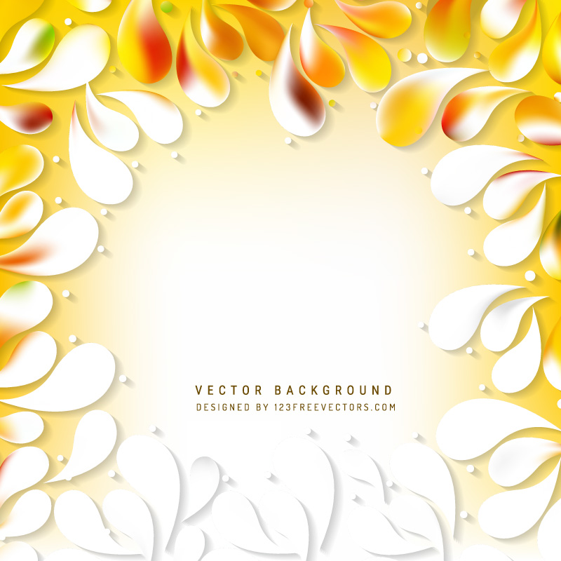 Abstract Light Color Floral Ornamental Drops Background