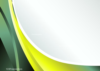 Green and Yellow Wave Business Presentation Template Image