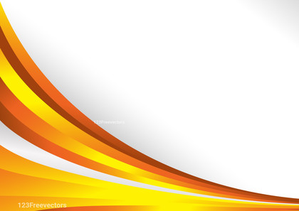 Orange and Yellow Wave Brochure Design Vector