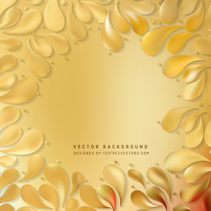 Gold Floral Drops Background