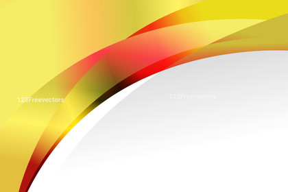 Red and Yellow Wave Business Brochure Template Illustration