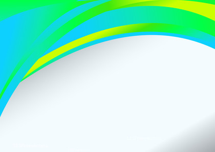 Blue Green and Yellow Wave Business Brochure Template Image