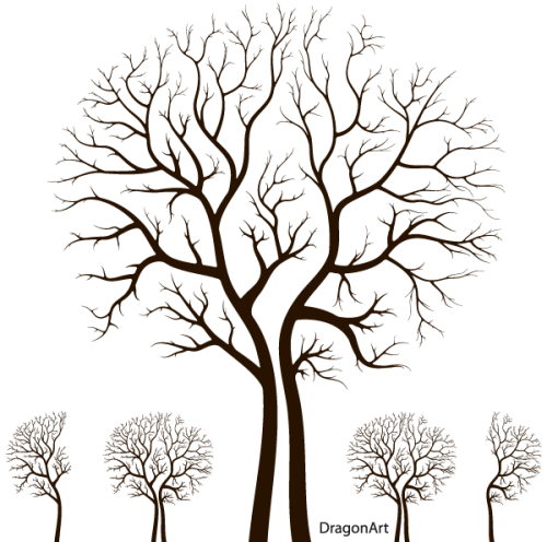 Leafless Autumn Tree Design Vector