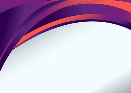 Purple Pink and Orange Wave Business Card Background Vector