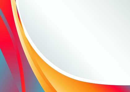 Red Orange and Blue Wave Business Brochure Background