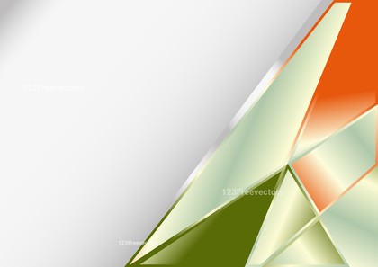 Orange and Green Blank Business Card Design Background
