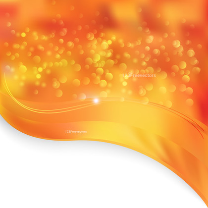 Abstract Bright Orange Wave Powerpoint Background