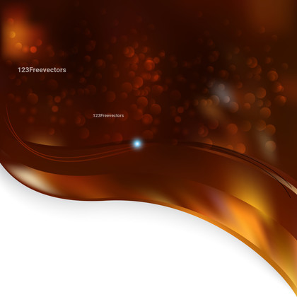 Dark Orange Wave Powerpoint Background Vector Image