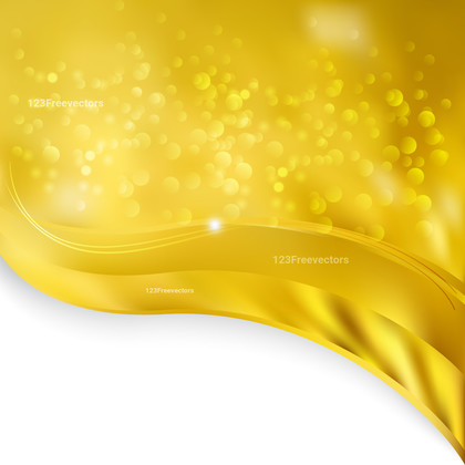 Abstract Gold Wave PPT Background
