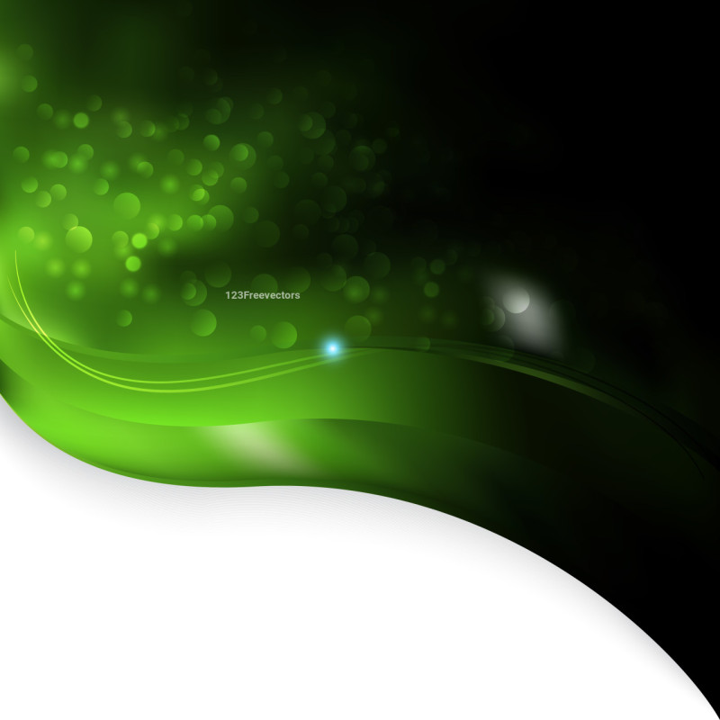 Green and Black Wave Border Presentation Background Graphic