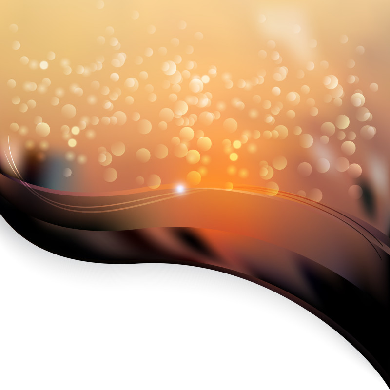 Abstract Orange and Black Wave Border Presentation Background