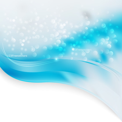 Blue and White Wave Border Folder Background