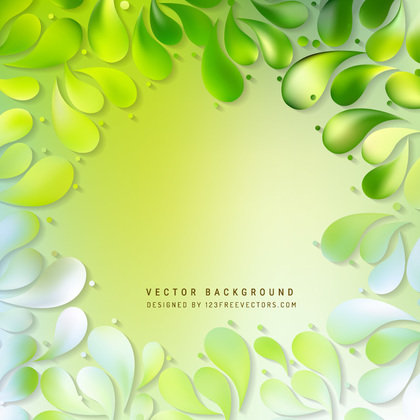 Abstract Yellow Green Arc Drops Background
