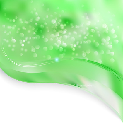 Green and White Wave PPT Background Design
