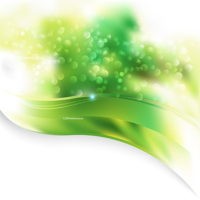 Green and White Wave Border Folder Background