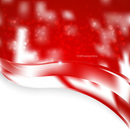 Abstract Red and White Wave Border Presentation Background Illustration