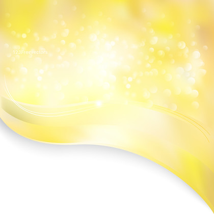 Abstract Yellow and White Wave Border Presentation Background