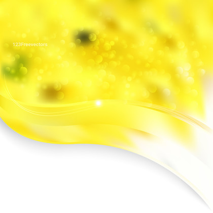 Abstract Yellow and White Wave PPT Background
