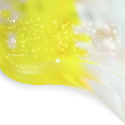 Abstract Yellow and White Wave Powerpoint Background Illustration
