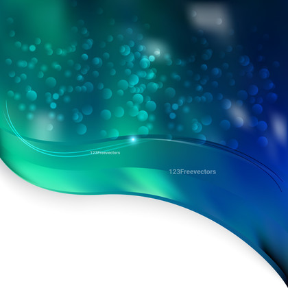 Abstract Blue and Green Wave Border Folder Background Illustrator