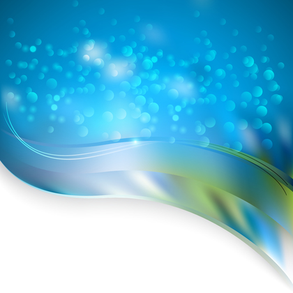 Abstract Blue and Green Wave Folder Background Vector Illustration