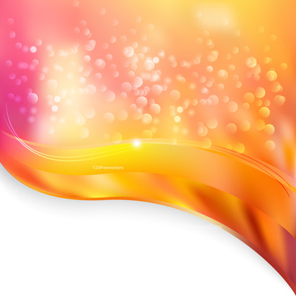 Abstract Pink and Orange Wave PPT Background Image