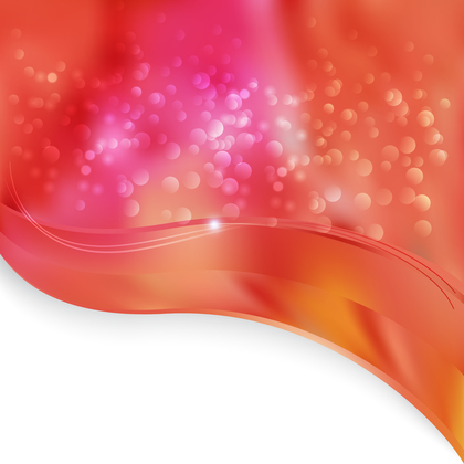 Abstract Pink and Orange Wave Powerpoint Background Vector Graphic