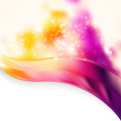 Orange Pink and White Wave Powerpoint Background Graphic
