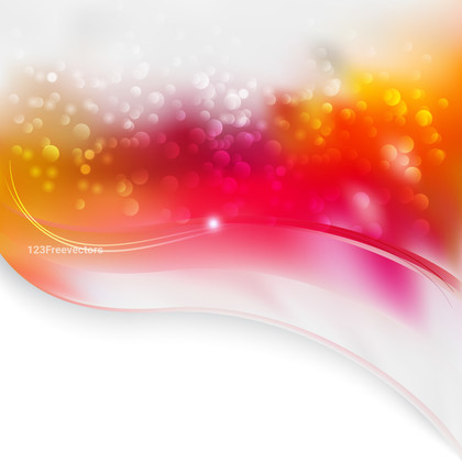 Abstract Orange Pink and White Wave Border Presentation Background Vector Graphic