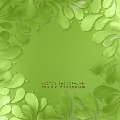 Green Ornamental Drops Background