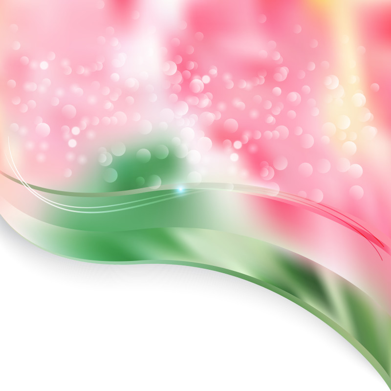 Pink Green and White Wave Border Presentation Background